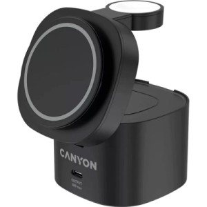 Зарядное устройство Canyon 4-in-1 wireless charging stand 30W + cable 1.0m black (CNS-WCS405BW/A)