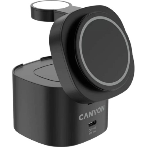 Зарядное устройство Canyon 4-in-1 wireless charging stand 30W + cable 1.0m black (CNS-WCS405BW/A) Зарядное устройство Canyon 4-in-1 wireless charging stand 30W + cable 1.0m black (CNS-WCS405BW/A)