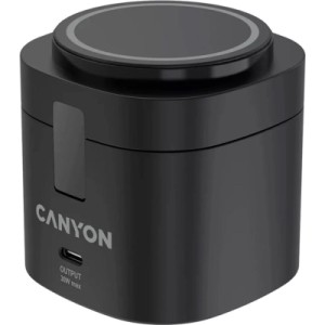 Зарядное устройство Canyon 4-in-1 wireless charging stand 30W + cable 1.0m black (CNS-WCS405BW/A)