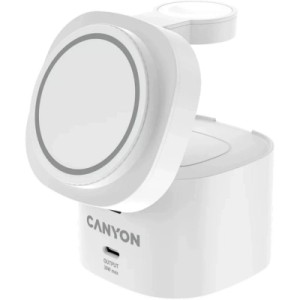 Зарядное устройство Canyon 4-in-1 wireless charging stand 30W + charger 65W + cable 1.0m white (CNS-WCS405W)