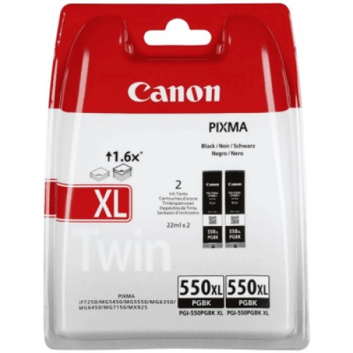 Картридж Canon PGI-550XL Black DoublePpack, 2*22ml, blister (6431B005) Картридж Canon PGI-550XL Black DoublePpack, 2*22ml, blister (6431B005)