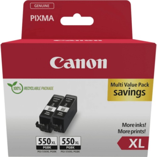 Картридж Canon PGI-550XL Black DoublePpack, 2*22ml, paper box (6431B010) Картридж Canon PGI-550XL Black DoublePpack, 2*22ml, paper box (6431B010)