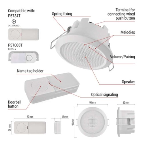 Дверной звонок EMOS P57103 Дверной звонок EMOS P57103