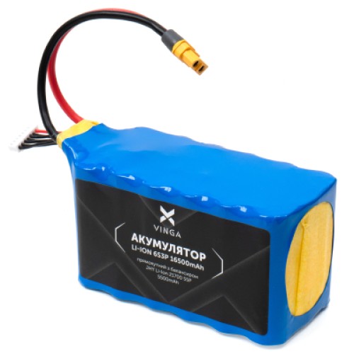 Аккумулятор для дрона Vinga Li-ion 6S3P 16500mAh коробка 10 шт. (JHY Li-Ion 21700 5500mAh) (V6S3P-10PCS-16500MAH) Аккумулятор для дрона Vinga Li-ion 6S3P 16500mAh коробка 10 шт. (JHY Li-Ion 21700 5500mAh) (V6S3P-10PCS-16500MAH)