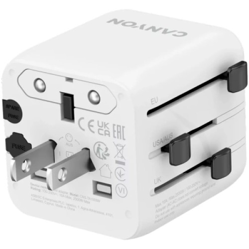Переходник Canyon Travel Adapter OnTour One EU/UK/US/AUS White (CNS-TA1005W) Переходник Canyon Travel Adapter OnTour One EU/UK/US/AUS White (CNS-TA1005W)