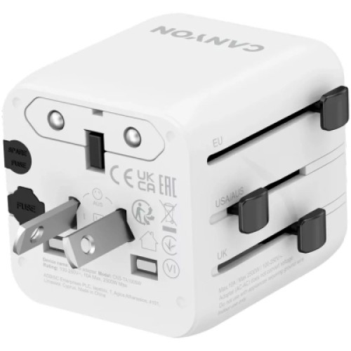 Переходник Canyon Travel Adapter OnTour One EU/UK/US/AUS White (CNS-TA1005W) Переходник Canyon Travel Adapter OnTour One EU/UK/US/AUS White (CNS-TA1005W)