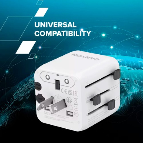 Переходник Canyon Travel Adapter OnTour One EU/UK/US/AUS White (CNS-TA1005W) Переходник Canyon Travel Adapter OnTour One EU/UK/US/AUS White (CNS-TA1005W)