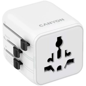 Переходник Canyon Travel Adapter OnTour One EU/UK/US/AUS White (CNS-TA1005W)