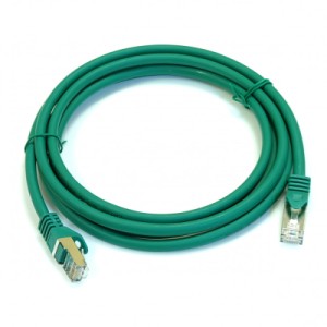 Патч-корд 3м S/FTP Cat 6A CU green LW (PC005-C6A-300-GN)