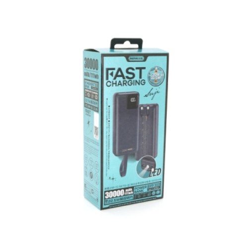 Батарея универсальная Remax 30000mAh, 22.5W, USB+Type-C, with cables Lighting+Type-C, Black (RPP-550) Батарея универсальная Remax 30000mAh, 22.5W, USB+Type-C, with cables Lighting+Type-C, Black (RPP-550)