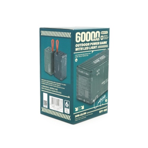 Батарея универсальная Remax 60000mAh, PD/20W, QC/22.5W, Gray (RPP-609G) Батарея универсальная Remax 60000mAh, PD/20W, QC/22.5W, Gray (RPP-609G)