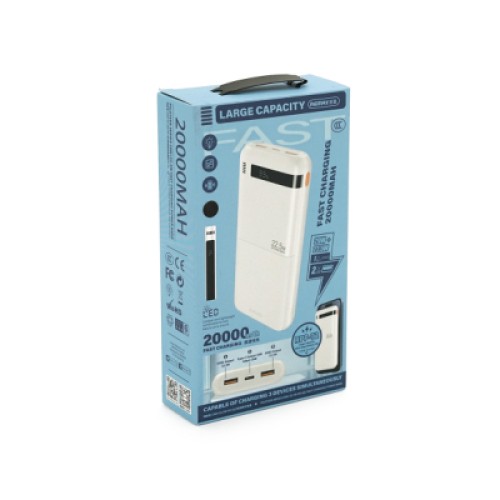 Батарея универсальная Remax 20000mAh, PD/20W, QC/22.5W, Black/White (RPP-72) Батарея универсальная Remax 20000mAh, PD/20W, QC/22.5W, Black/White (RPP-72)