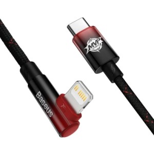 Дата кабель USB-C to Lightning 2.0m 20W black/red Baseus (CAVP000320)