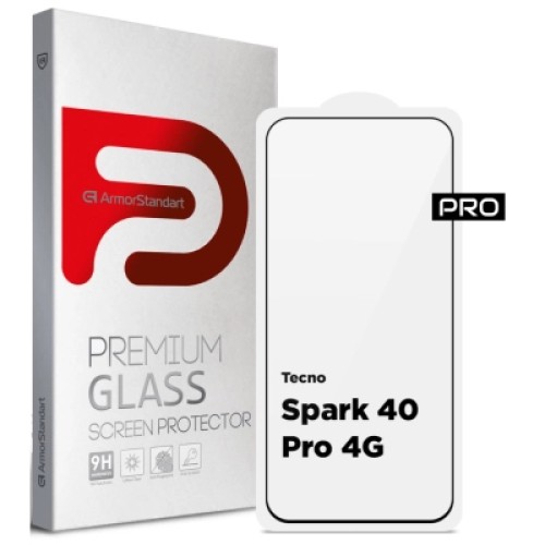 Стекло защитное Armorstandart Pro Tecno Spark 40 Pro 4G (ARM87519) Стекло защитное Armorstandart Pro Tecno Spark 40 Pro 4G (ARM87519)