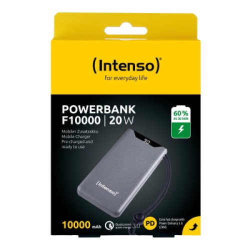 Батарея универсальная Intenso F10000 10000mAh QC3.0 grey (7332034)