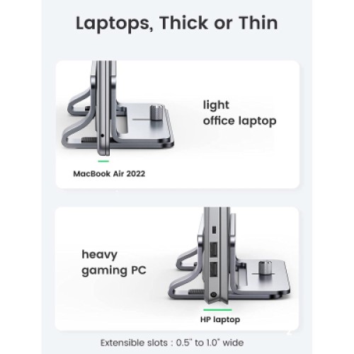 Подставка для ноутбука Ugreen LP258 Vertical Laptop Stand Silver (20471) Подставка для ноутбука Ugreen LP258 Vertical Laptop Stand Silver (20471)