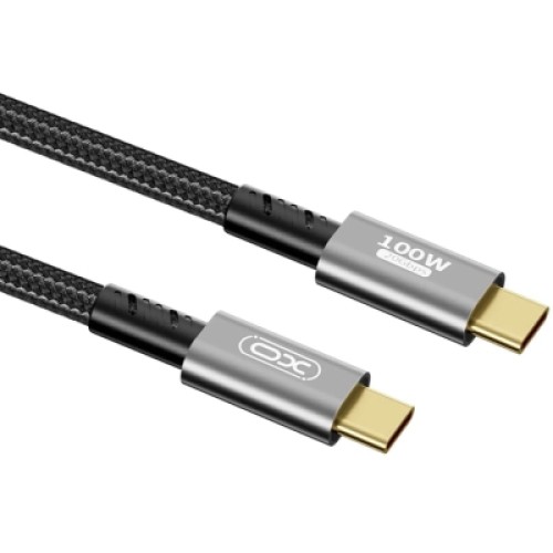 Дата кабель USB-C to USB-C 1.0m 100W PD black XO (GB020-CC.tranish) Дата кабель USB-C to USB-C 1.0m 100W PD black XO (GB020-CC.tranish)