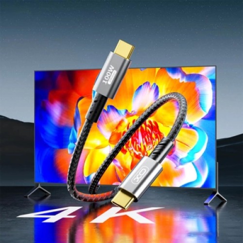 Дата кабель USB-C to USB-C 1.0m 100W PD black XO (GB020-CC.tranish) Дата кабель USB-C to USB-C 1.0m 100W PD black XO (GB020-CC.tranish)