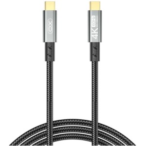 Дата кабель USB-C to USB-C 1.0m 100W PD black XO (GB020-CC.tranish)