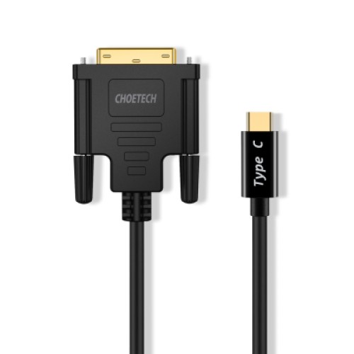 Кабель мультимедийный USB-C to DVI M 1.8m black Choetech (XCD-0018-BK) Кабель мультимедийный USB-C to DVI M 1.8m black Choetech (XCD-0018-BK)