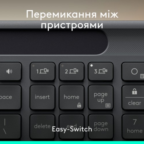 Клавиатура Logitech Slim Solar+ for Business Wireless/Bluetooth Graphite (920-013779) Клавиатура Logitech Slim Solar+ for Business Wireless/Bluetooth Graphite (920-013779)