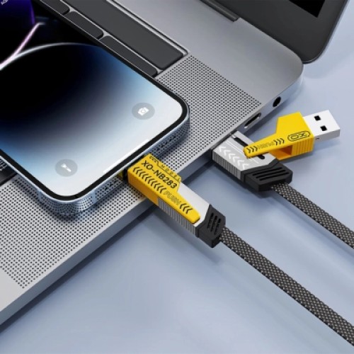 Дата кабель USB-C + USB A to USB-C + Lightning XO (NB283-CAI.gray) Дата кабель USB-C + USB A to USB-C + Lightning XO (NB283-CAI.gray)