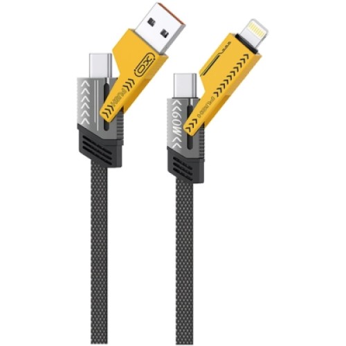 Дата кабель USB-C + USB A to USB-C + Lightning XO (NB283-CAI.gray) Дата кабель USB-C + USB A to USB-C + Lightning XO (NB283-CAI.gray)