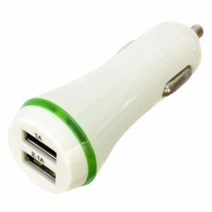 Зарядное устройство Patron 2xUSB 2A/1A white (PN-2USB-CAR-WH)