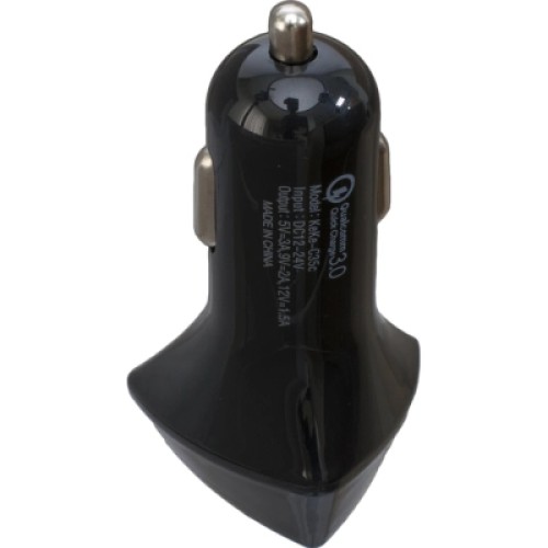 Зарядное устройство Patron USB QC3.0 3A black (PN-QC3-CAR-B)