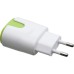 Зарядное устройство Patron 2xUSB 2.0 2A/1A white/green (PN-2USB-220V-G)