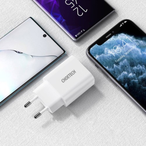 Зарядное устройство Choetech USB-C PD20W white (Q5004-V5) Зарядное устройство Choetech USB-C PD20W white (Q5004-V5)