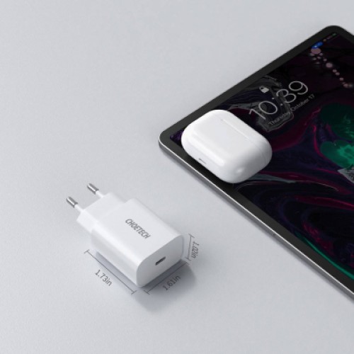 Зарядное устройство Choetech USB-C PD20W white (Q5004-V5) Зарядное устройство Choetech USB-C PD20W white (Q5004-V5)