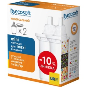 Картридж для фільтра глечика Ecosoft Універсальний для фільтрів-глечиків 2 шт (4820056802597)