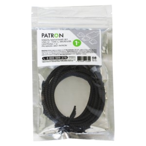 Дата кабель USB 2.0 AM to Lightning + Micro 5P + Type-C 1.0m Patron (PN-MAGN-3IN1)