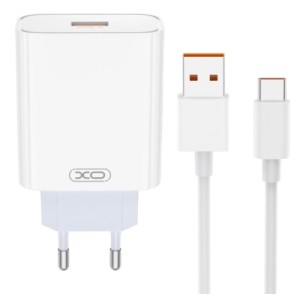 Зарядний пристрій XO USB 120W + cable USB to USB-C white (XO-L128U)