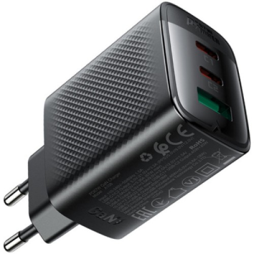 Зарядное устройство Acefast 2xUSB-C + 1xUSB 67W GaN black (6974316284048) Зарядное устройство Acefast 2xUSB-C + 1xUSB 67W GaN black (6974316284048)