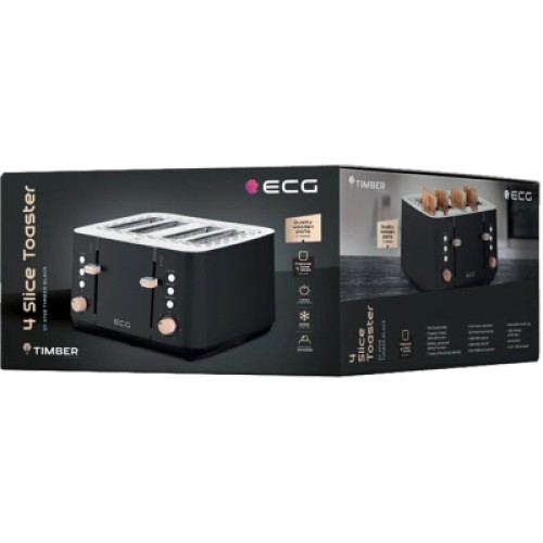 Тостер ECG ST 4768 Timber Black Тостер ECG ST 4768 Timber Black