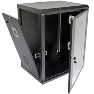 Шафа настінна CMS 15U 600х500х773 мм (Ш*Г*В), акрилове скло, чорна (UA-MGSWA155B)