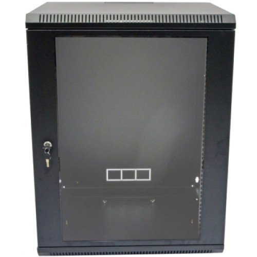 Шкаф настенный CMS 15U 600х500х773 мм (Ш*Г*В), акриловое стекло, черная (UA-MGSWA155B)