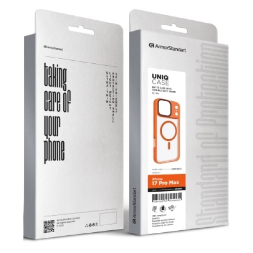 Чехол для мобильного телефона Armorstandart Uniq MagCase Apple iPhone 17 Pro Max Orange (ARM86621) Чехол для мобильного телефона Armorstandart Uniq MagCase Apple iPhone 17 Pro Max Orange (ARM86621)