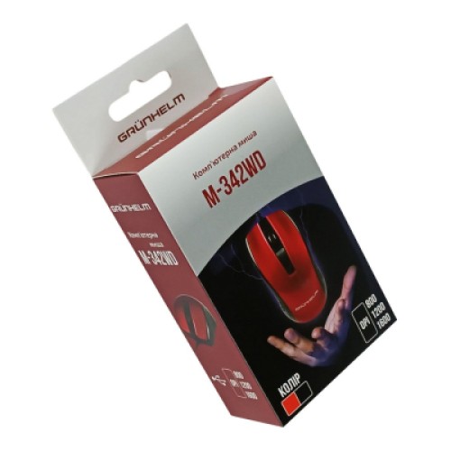 Мышка Grunhelm M-342WD USB Red (126867) Мышка Grunhelm M-342WD USB Red (126867)