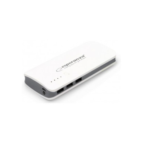 Батарея универсальная Esperanza 8000mAh input/Micro-USB, output/3*USB, White/Grey (EMP106WE)
