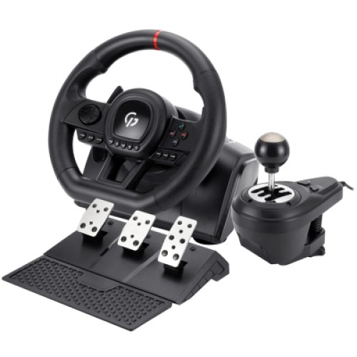 Руль GamePro RW038PM з педалями та коробкою передач PC/XBOX360/XBOXONE/SWITCH/PS3/PS4 (RW038PM) Руль GamePro RW038PM з педалями та коробкою передач PC/XBOX360/XBOXONE/SWITCH/PS3/PS4 (RW038PM)