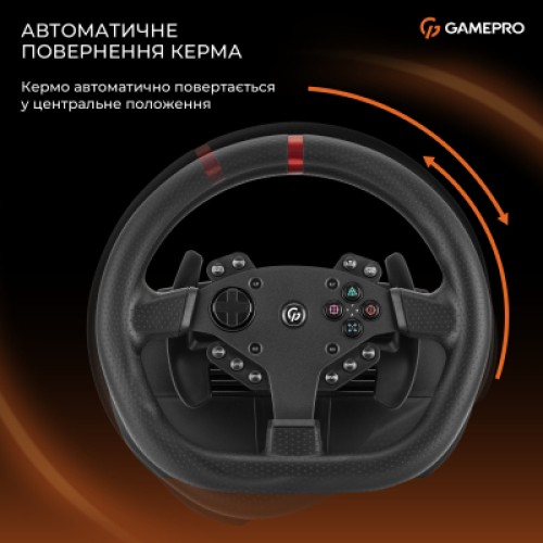 Руль GamePro RW070PM з педалями та коробкою передач XBOXONE/PS4/PC (RW070PM) Руль GamePro RW070PM з педалями та коробкою передач XBOXONE/PS4/PC (RW070PM)