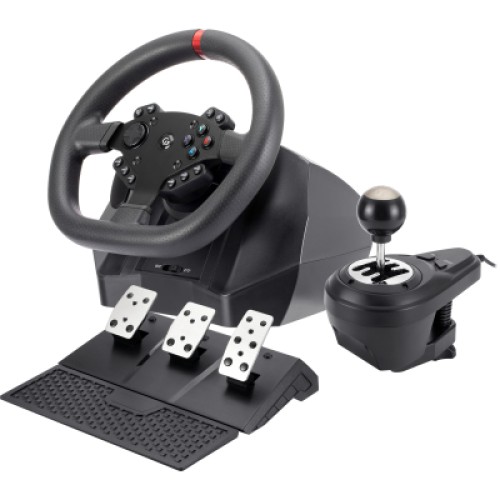 Руль GamePro RW575PM з педалями та коробкою передач XBOXONE/PS4/PS3/PC/SWITCH (RW575PM) Руль GamePro RW575PM з педалями та коробкою передач XBOXONE/PS4/PS3/PC/SWITCH (RW575PM)