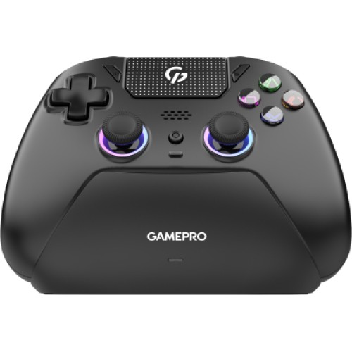 Геймпад GamePro із зарядною станцією 2.4G/BT 5.1/USB (Switch/PS/PC/iOS/Android) RGB Black (GPS20BDOC) Геймпад GamePro із зарядною станцією 2.4G/BT 5.1/USB (Switch/PS/PC/iOS/Android) RGB Black (GPS20BDOC)