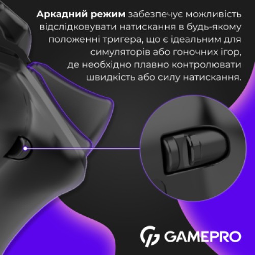 Геймпад GamePro із зарядною станцією BT 5.3/USB/2.4 ГГц (Switch/PC/iOS/Android) RGB Black (GPX13BDOC) Геймпад GamePro із зарядною станцією BT 5.3/USB/2.4 ГГц (Switch/PC/iOS/Android) RGB Black (GPX13BDOC)