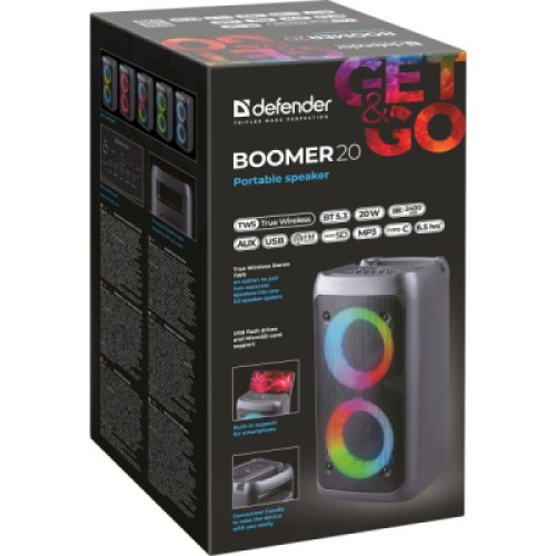 Акустическая система Defender Boomer 20 Black (65820)