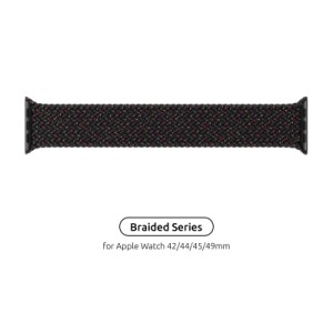 Ремешок для смарт-часов Armorstandart Braided Solo Loop для Apple Watch 49/46/45/44/42 (Series 1-3) Black Unity Size 10 (172 mm) (ARM64906)