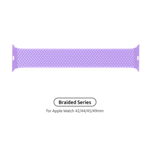 Ремешок для смарт-часов Armorstandart Braided Solo Loop для Apple Watch 49/46/45/44/42 (Series 1-3) Lavender Grey Size 6 (148 mm) (ARM64910) Ремешок для смарт-часов Armorstandart Braided Solo Loop для Apple Watch 49/46/45/44/42 (Series 1-3) Lavender Grey Size 6 (148 mm) (ARM64910)